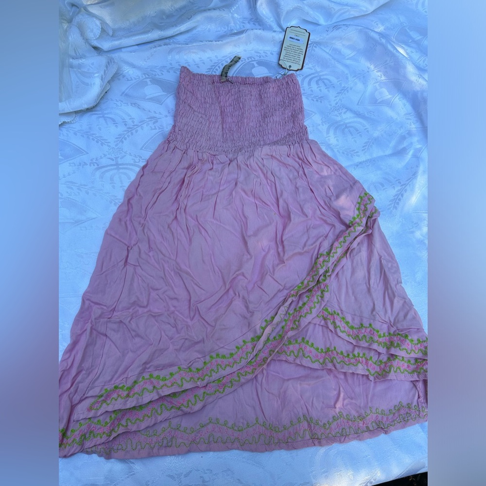 pink beach dress for kids(girls) size 12